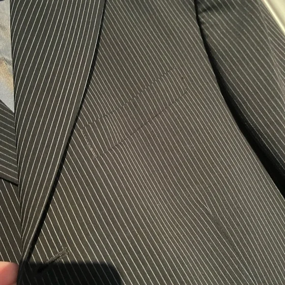 Oscar De La Renta Blazer Sports Coat Men striped office Black 42R - Picture 5 of 7